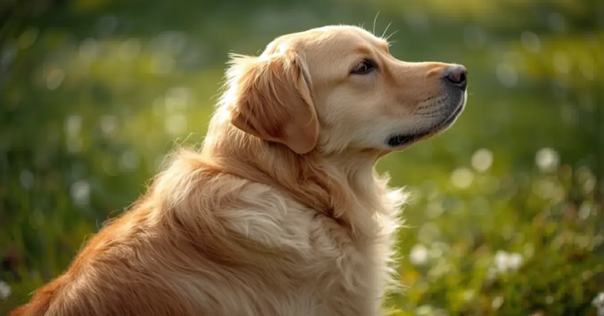 Alergia primaveral en perros: síntomas, causas y qué hacer 1 Alergia primaveral en perros - perro golden retriever rascándose en primavera