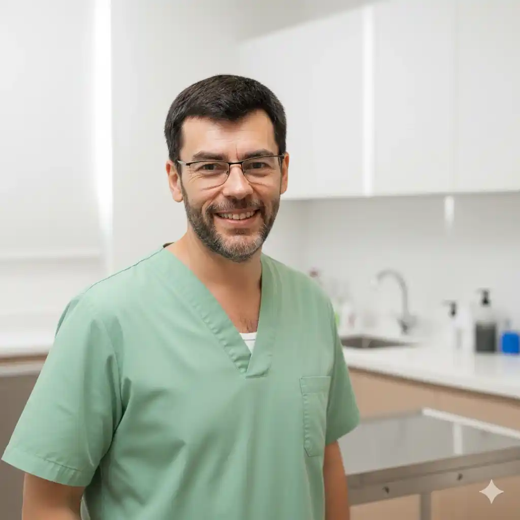 Javier Roldán, veterinario colegiado