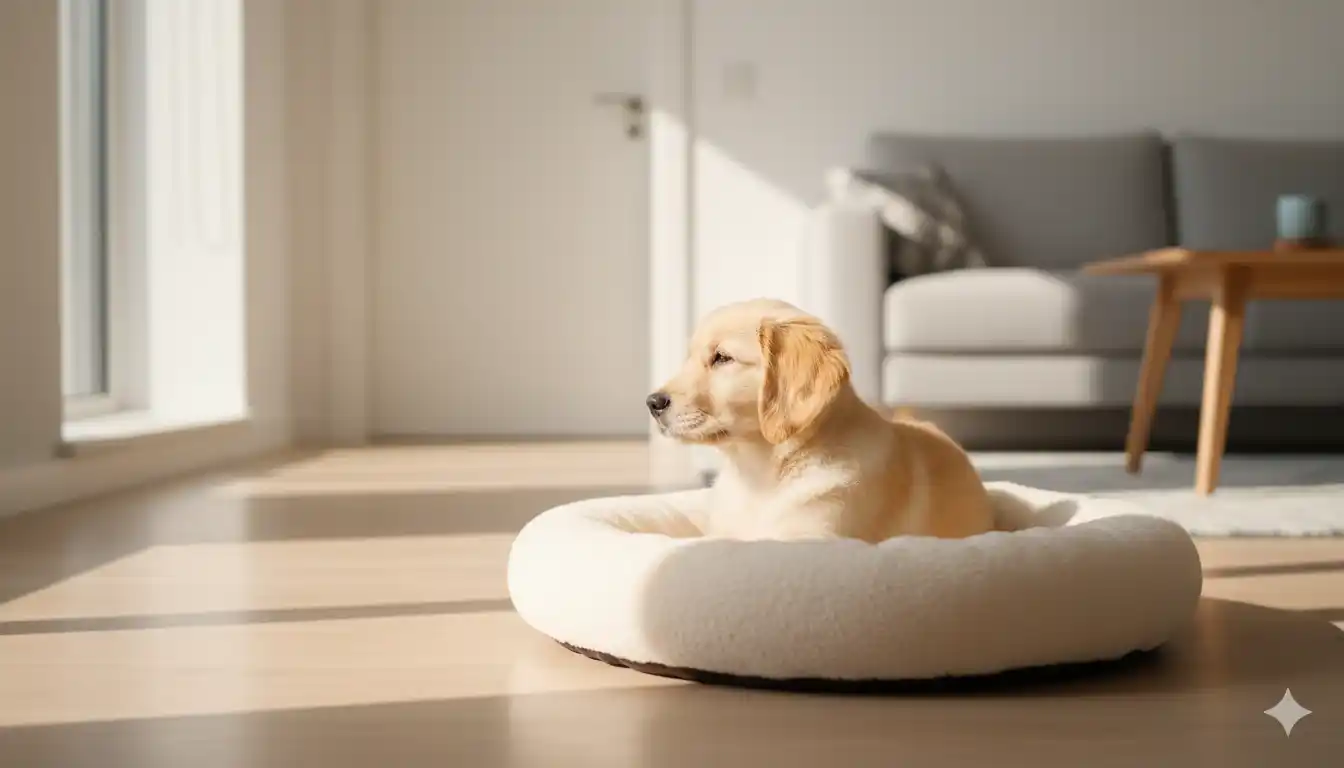 cachorro solo en casa