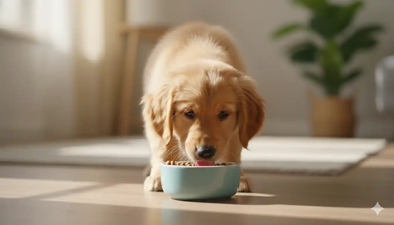 Perro comiendo de su cuenco — guía completa de alimentación canina