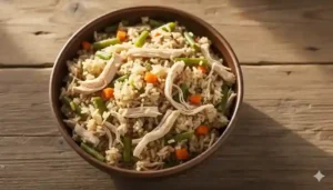Comida casera para perros con pollo, arroz y zanahoria — alimentos permitidos y prohibidos