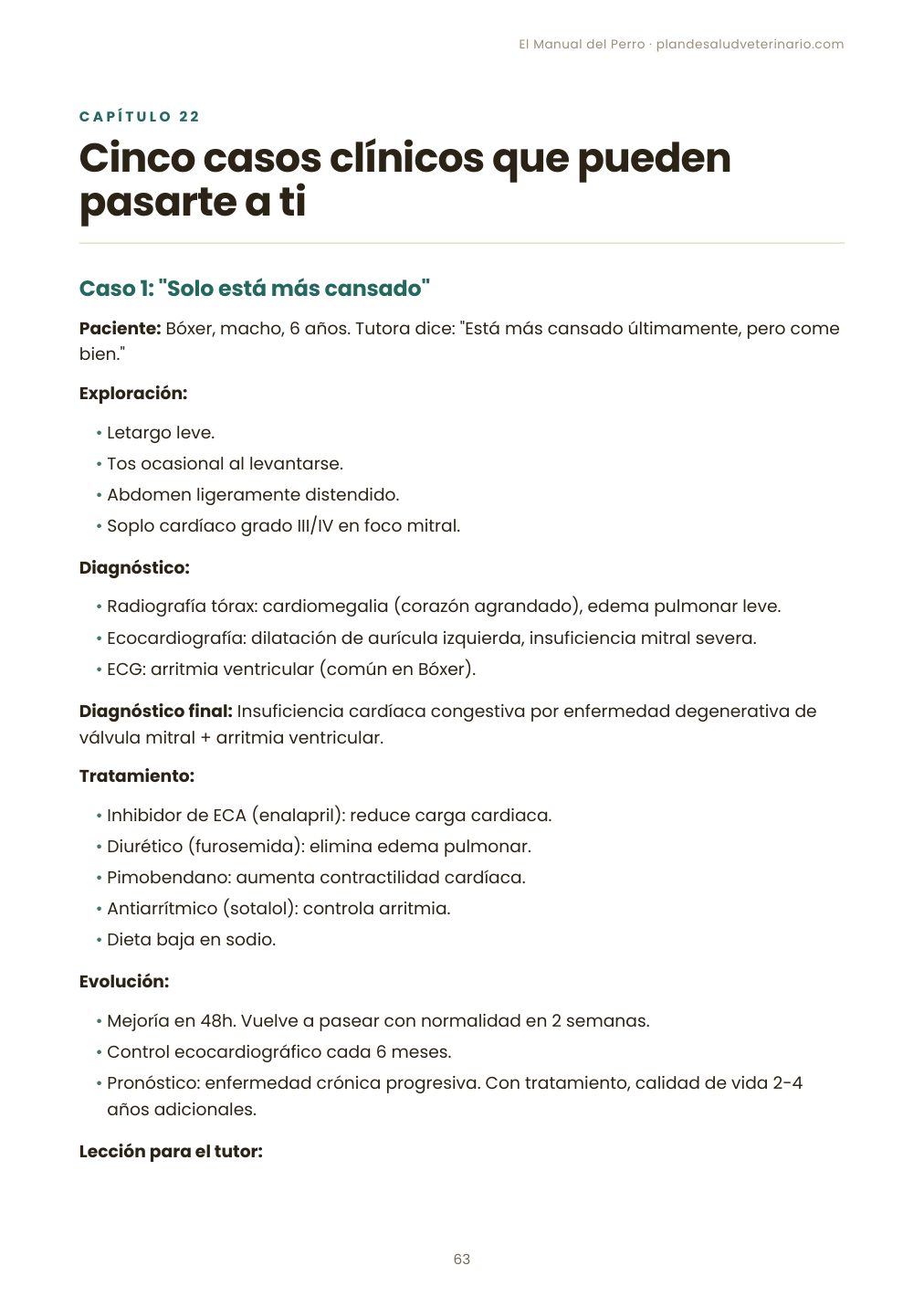 El Manual del Perro — Guía Veterinaria Completa 4 Capítulo 21 - Cinco casos clínicos reales